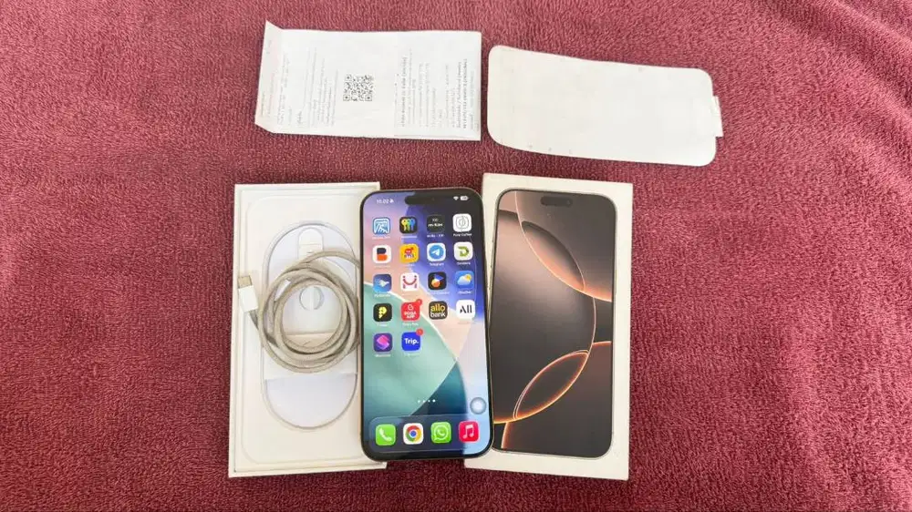 iPhone 16 Pro Max 256gb Fulset Like New Ex.Inter Sinyal All Operator