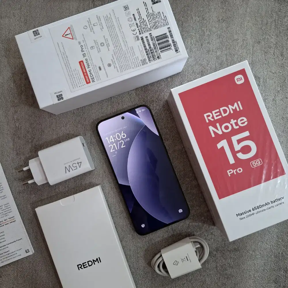 Redmi Note 15 Pro 5G 6/256 Fulset mulus Pemakaian Singkat Garansi on