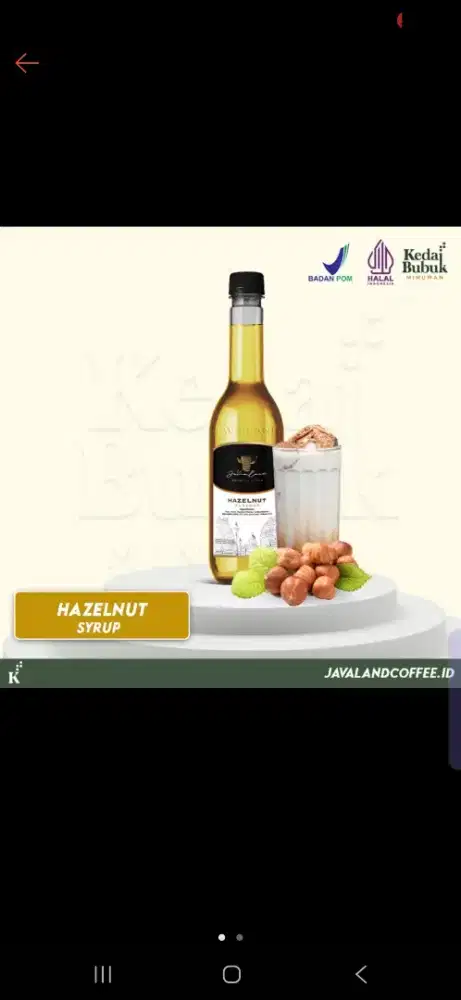 Premium Javaland Syrup 620 ml 'Hazelnut'