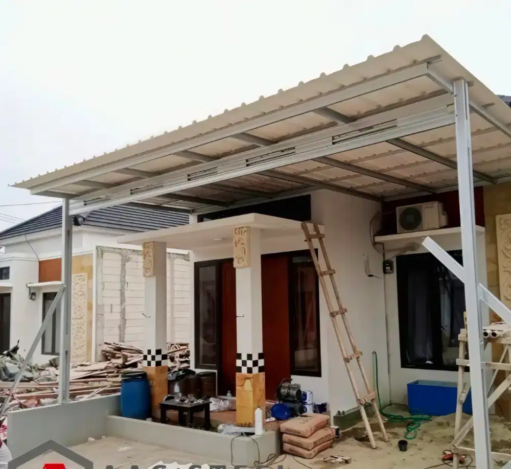 Pasang kanopi baja ringan