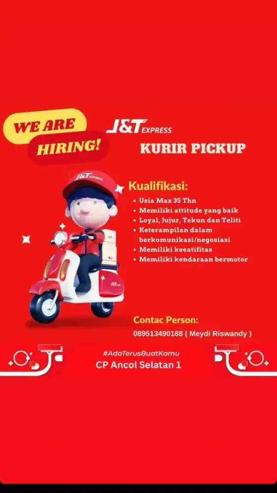 LOWONGAN KURIR PICKUP J&T