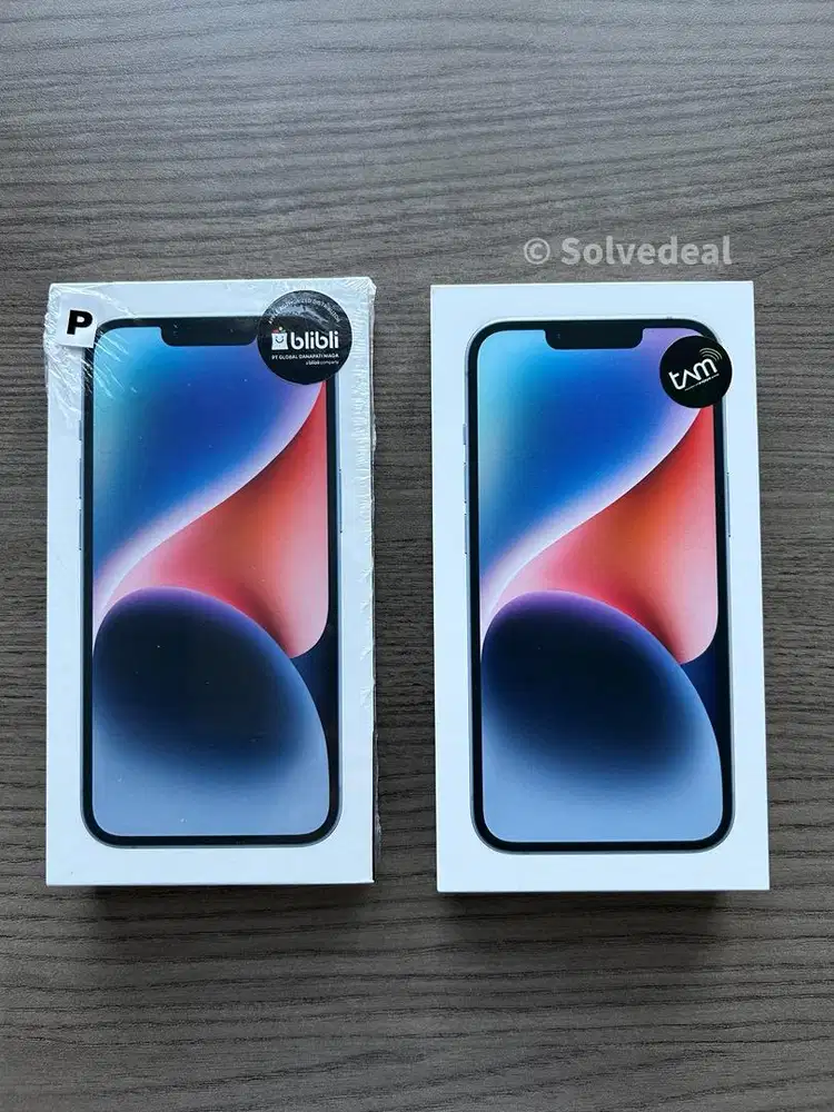 iPhone 14 128GB Blue Resmi iBox — Baru Segel, Garansi 1 Tahun