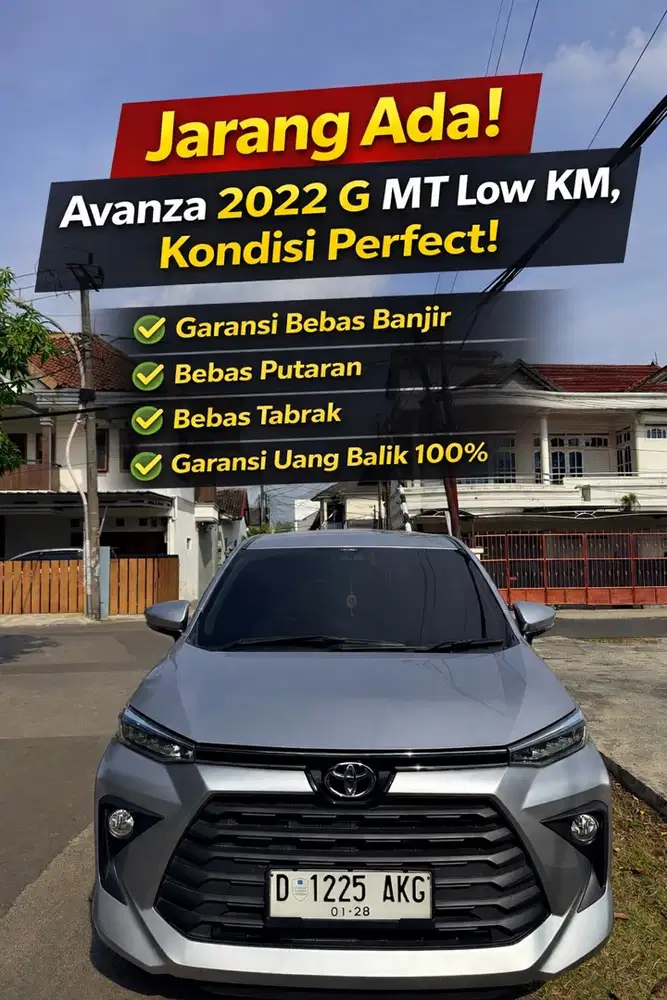 TOYOTA AVANZA 1.5 G MT 2022 – ISTIMEWA LOW KILOMETER