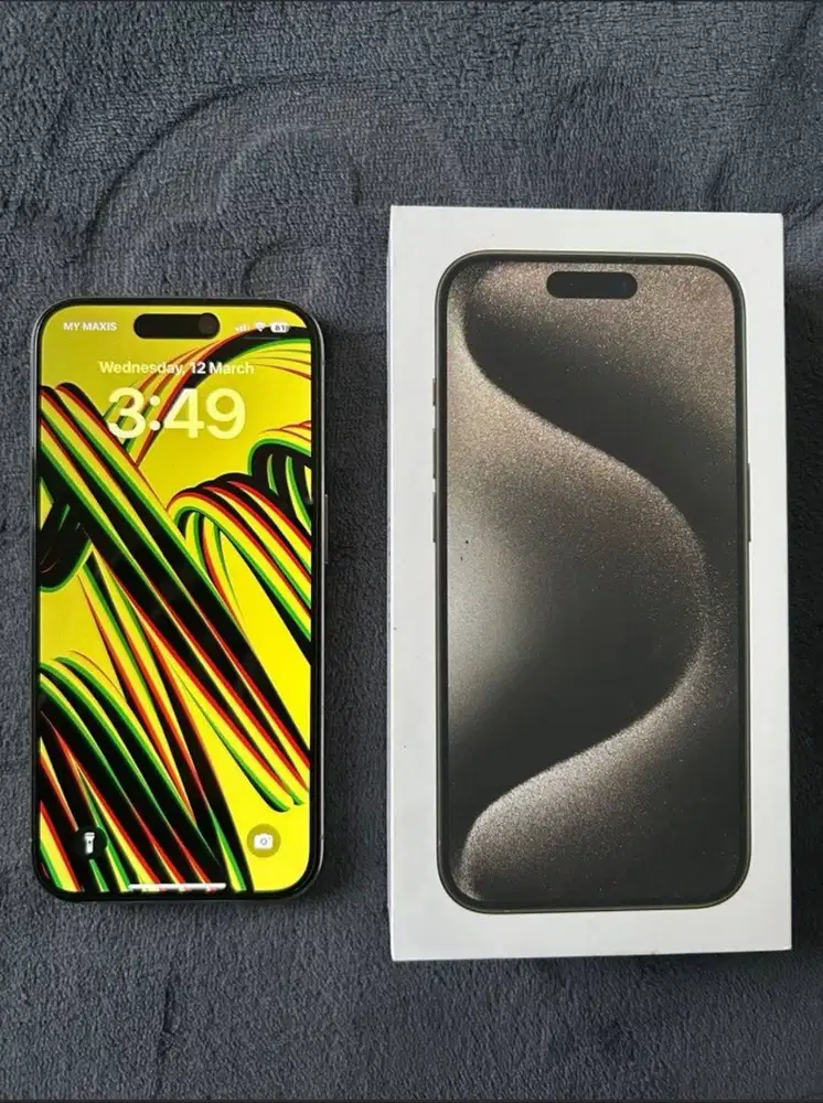 iPhone 15 Pro 256GB Natural Titanium Fullset Like New IMEI Bea Cukai