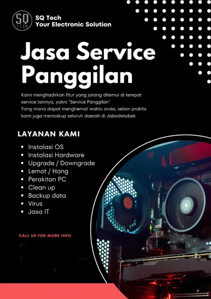 Service Laptop, Komputer dan HP Panggilan Sejabodetabek