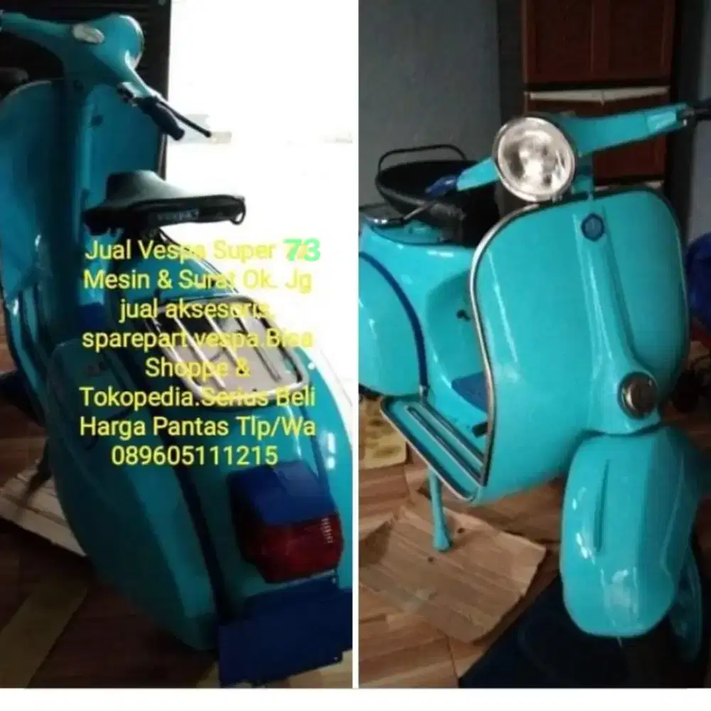 Jual vespa 73 mesin&surat ok.Serius harga pantas ke lokasi.No perantra