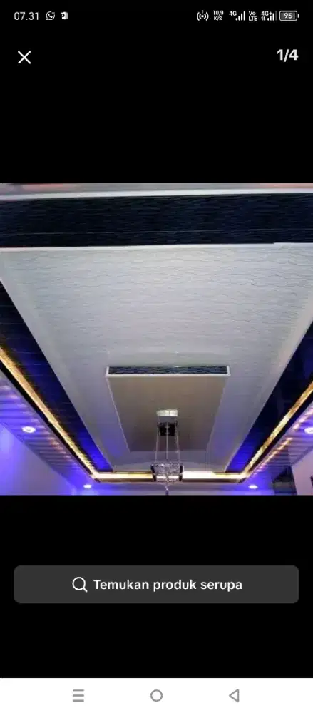 Pemasangan plapon pvc jadi