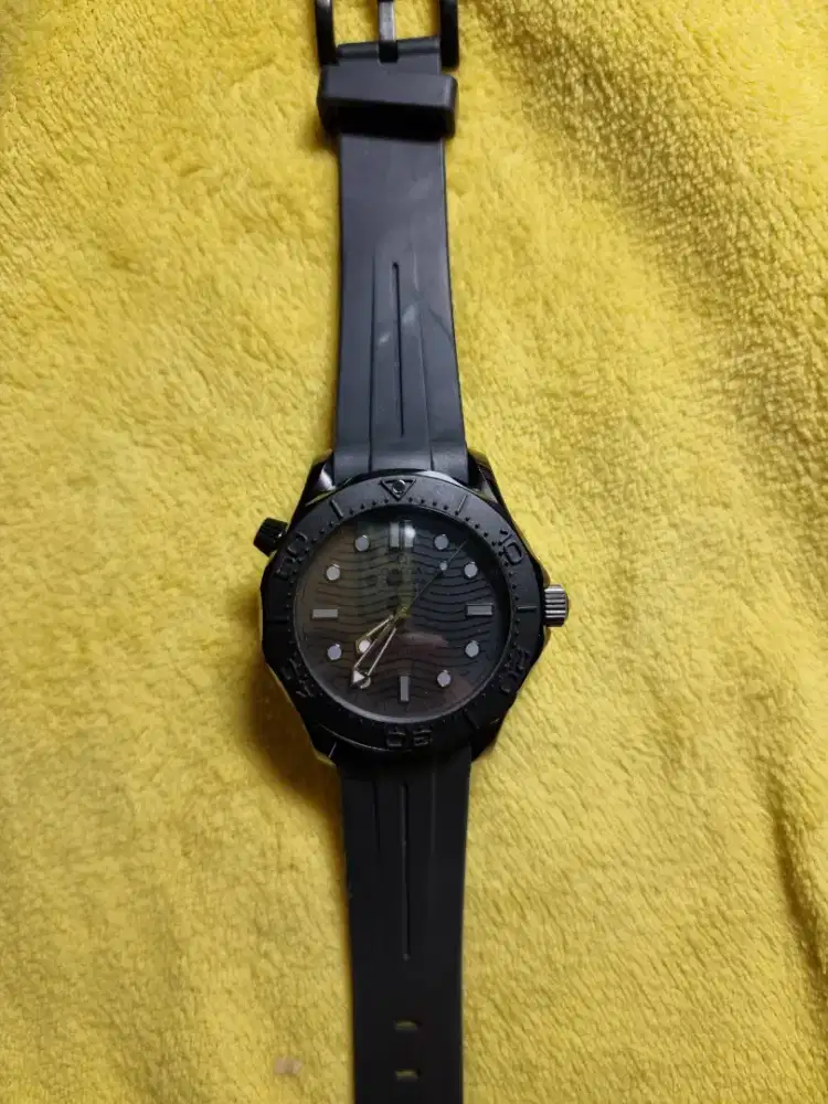 Jam tangan OMG seamaster full black automatic