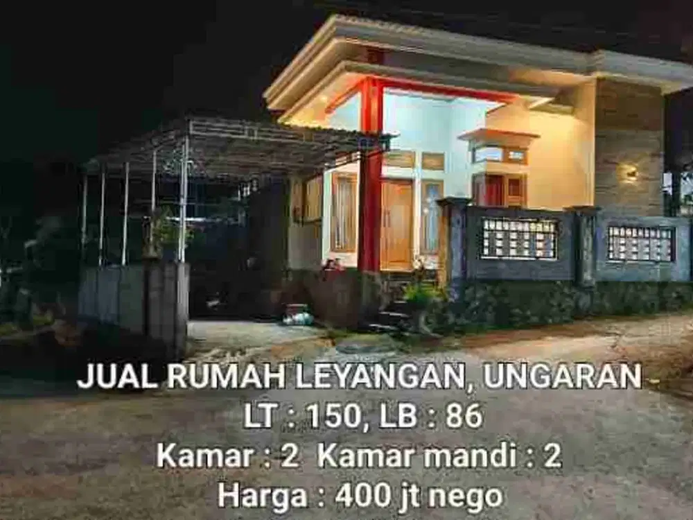 DIJUAL RUMAH LEYANGAN UNGARAN TIMUR, KABUPATEN SEMARANG
