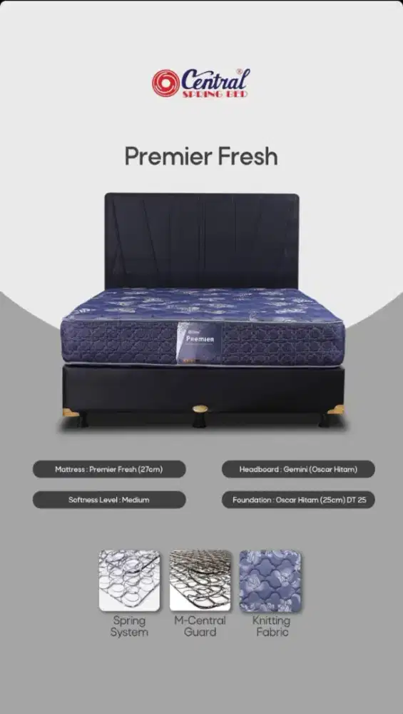 Kasur Central type Primavera Fres 160x200,180x200