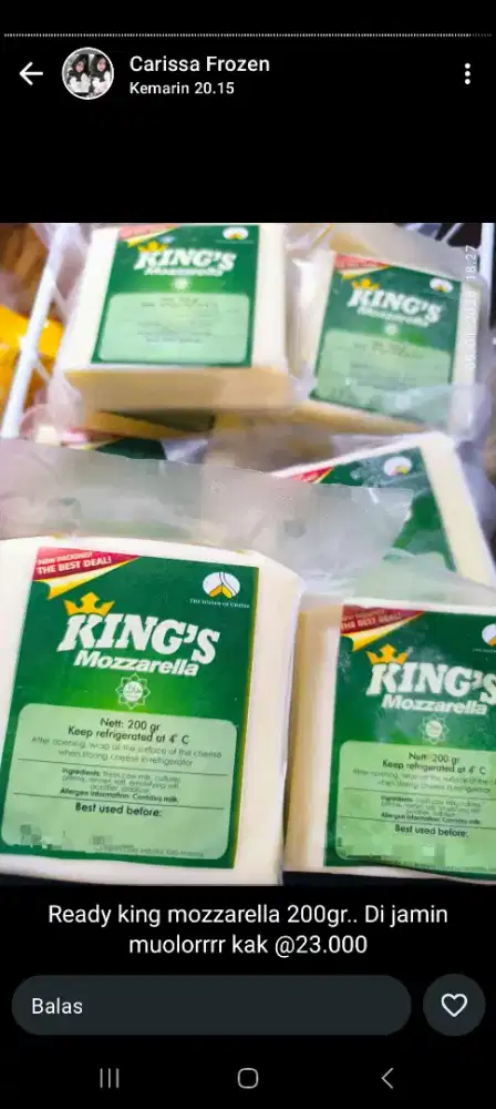 Keju mozarella mantul dan enak