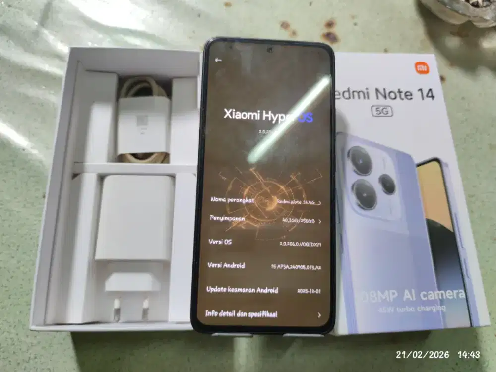 Redmi Note 14 5g. Ram 8/256. Fullset