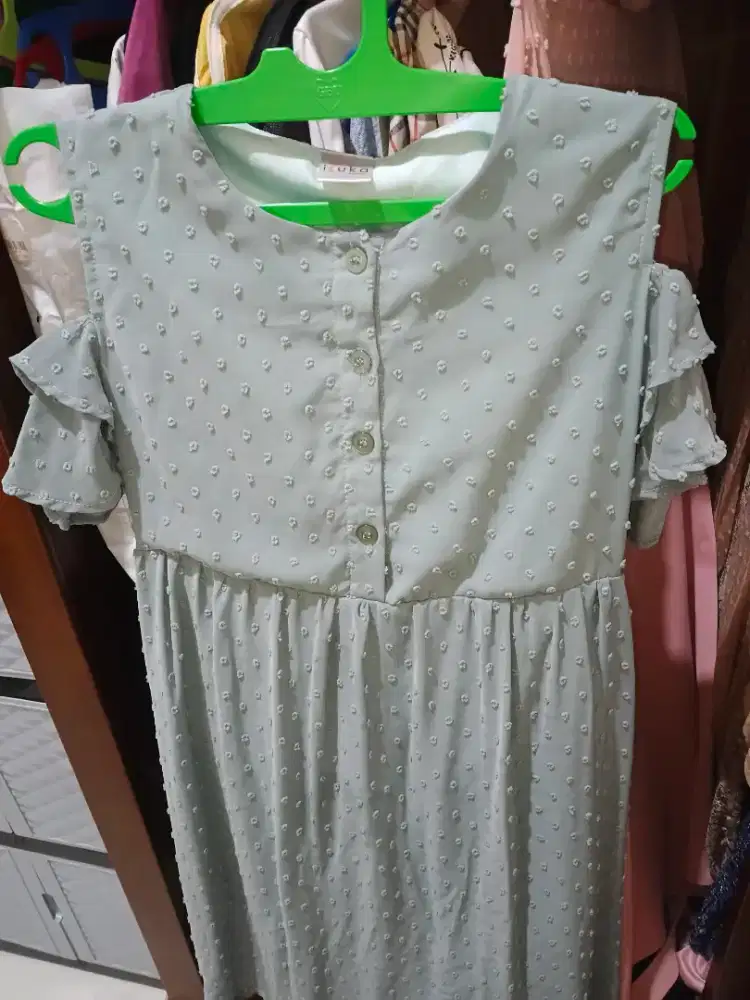 DRESS HIJAU SAGE