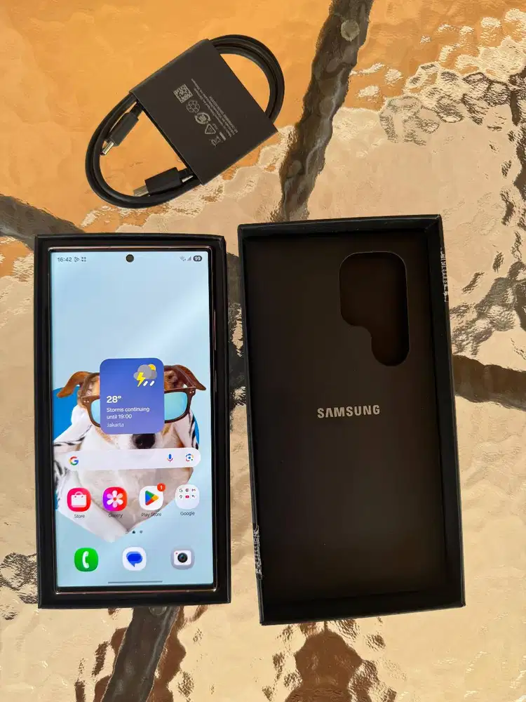 Samsung S23 Ultra RAM 12/256GB Lavender Fulset Mulus SEIN Siap Pakai