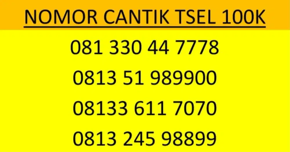 Nomor Cantik Simpati