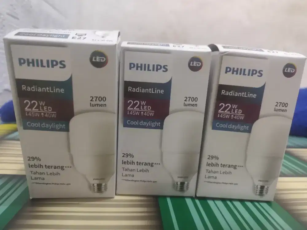 ( PROMO )  LAMPU PHILIPS LED 22 WATT , 87 BOX LAMPU CUMAN 599RB AJA