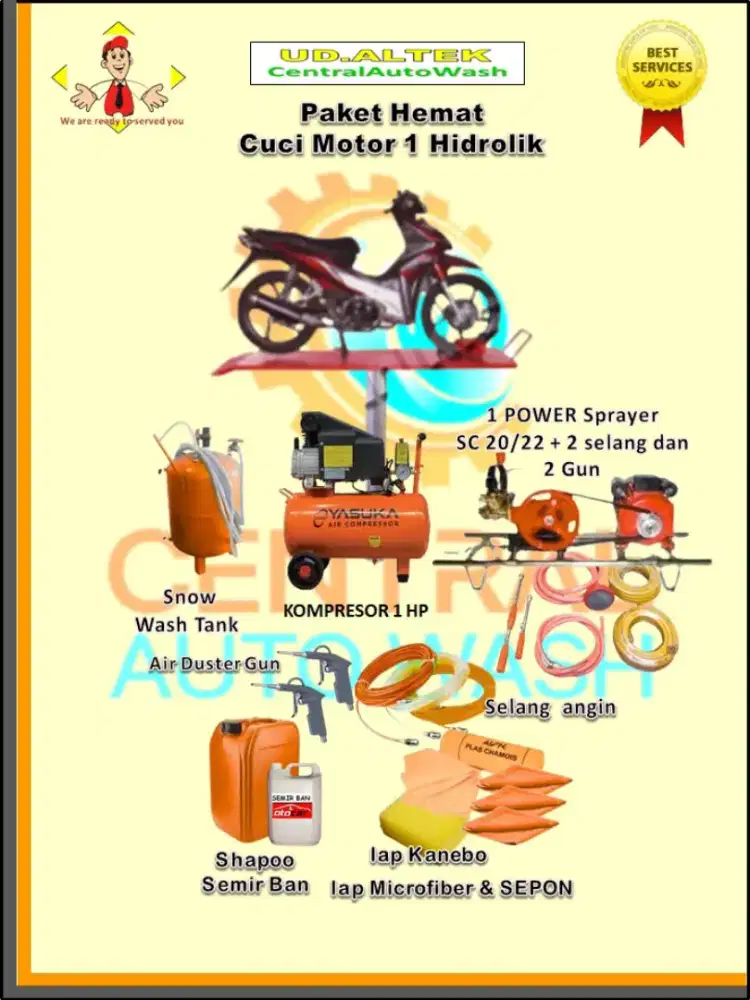 Usaha Cuci Sepeda Motor Hidrolik