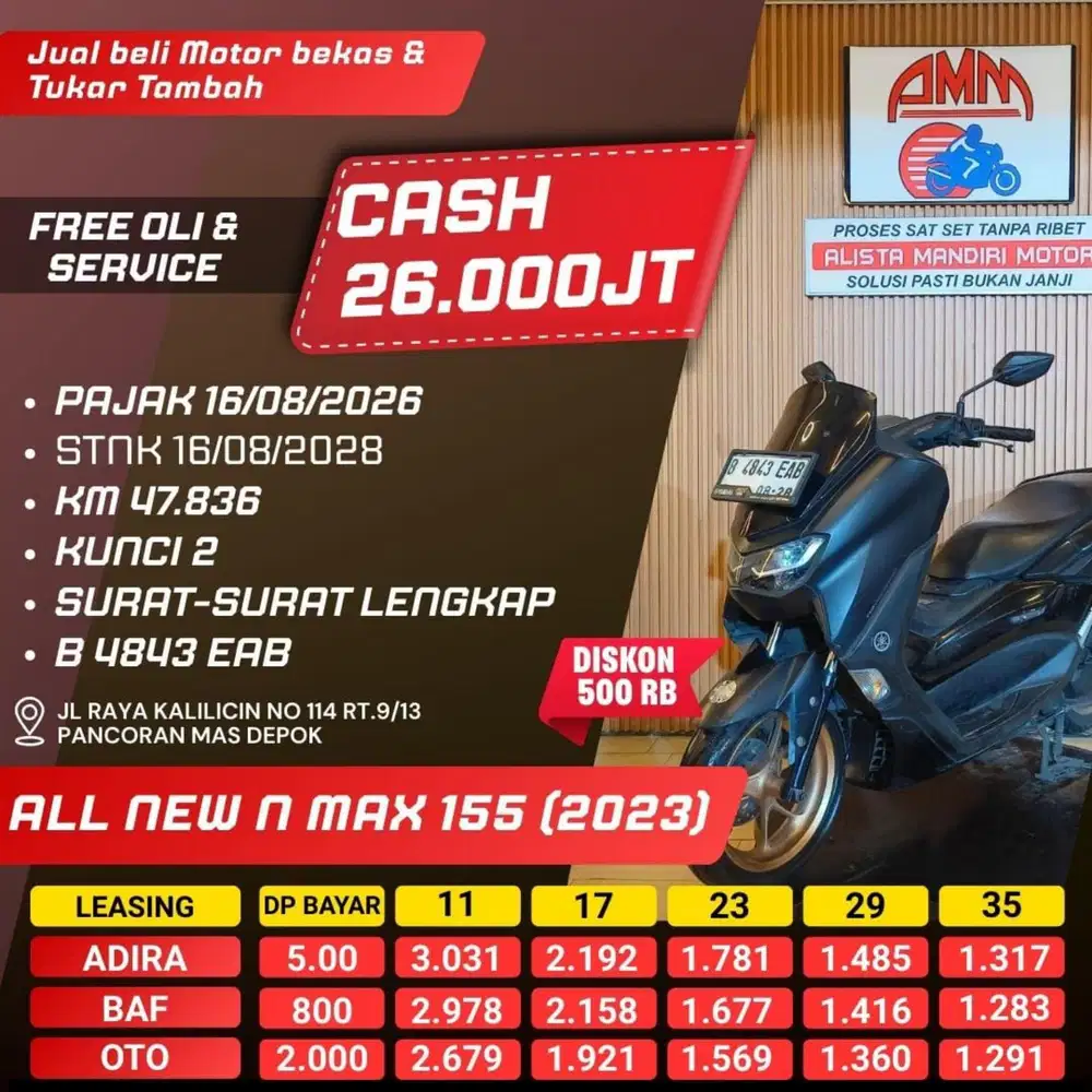 ALL NEW NMAX ISTIMEWA PAKAK HODUP CASH BISA NEGO