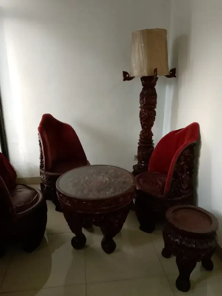 SET KURSI POHON KELAPA ASLI