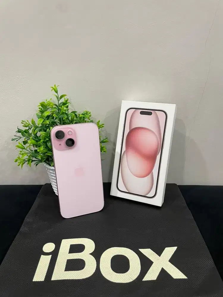 IPhone 15 128GB iBox Pink mulus Fullset Ori BH 83% 3Utool 98 Permanent
