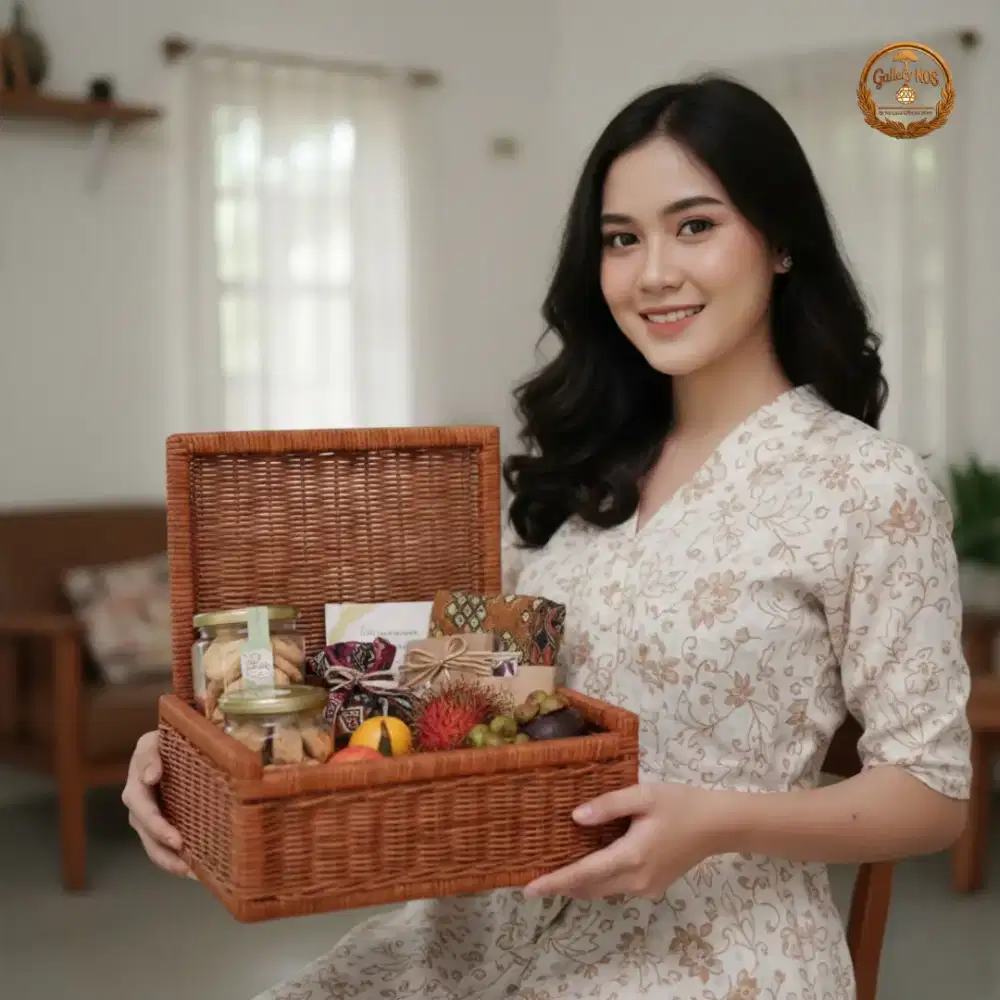 Keranjang Rotan Kotak Box TutupBox Anyaman Rotan Serbaguna Handmade