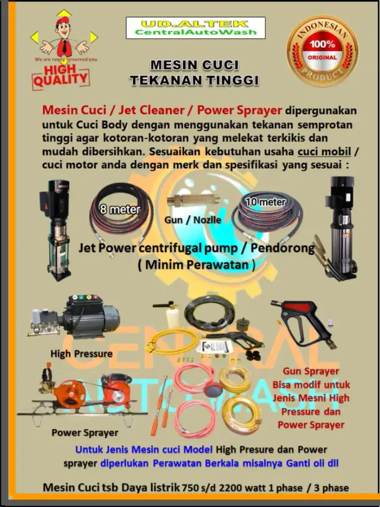 Peralatan Cuci Mobil ,Truck dan Spd.Motor