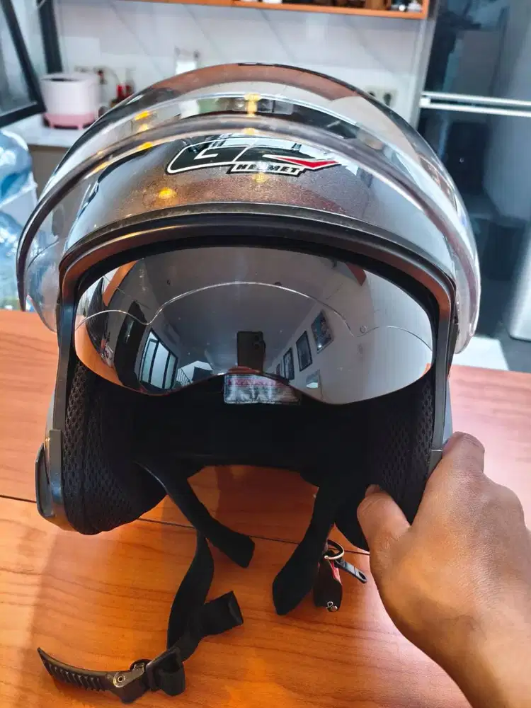 Helm Helem Half Face G2 Optimax Double Visor Original Mulus Murah