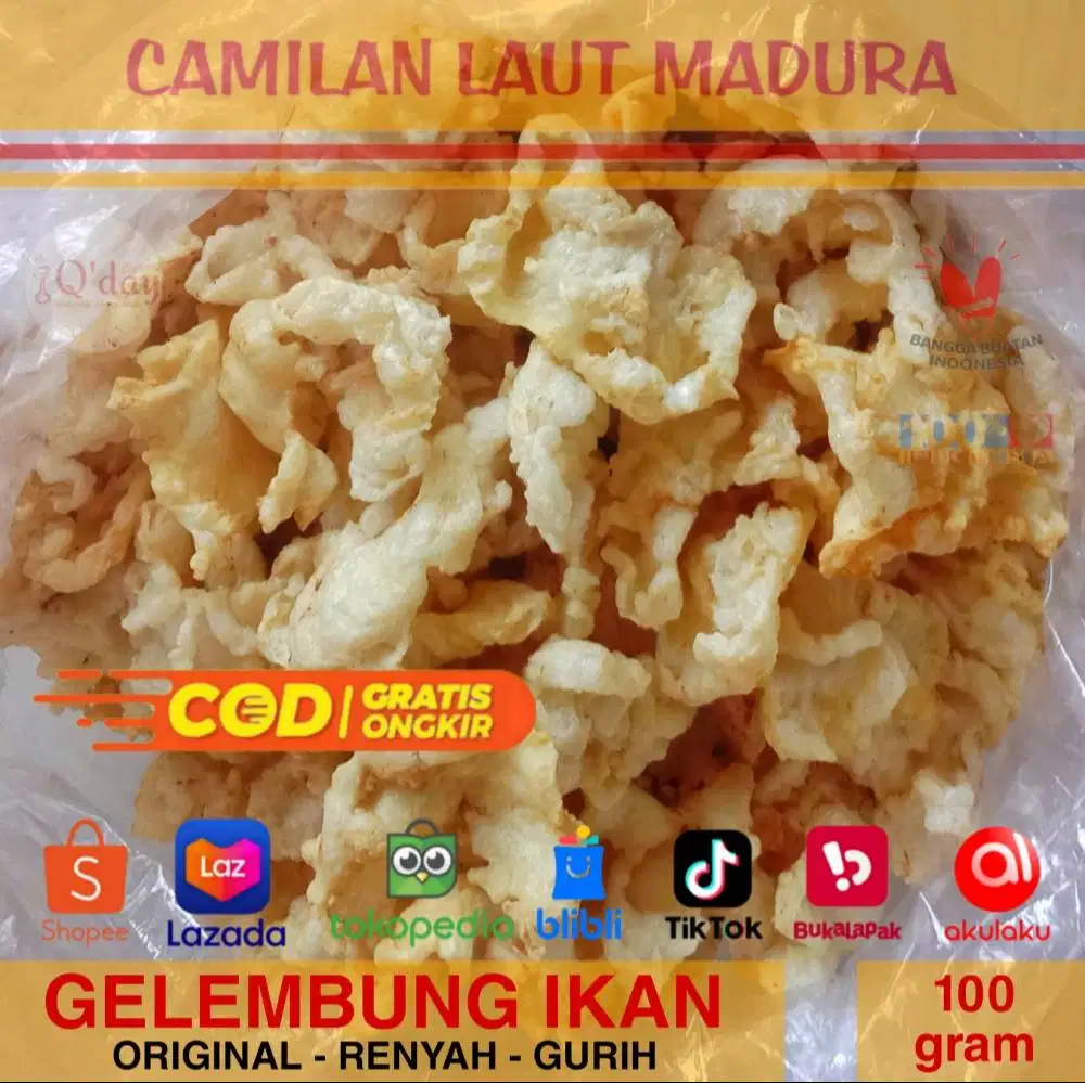 Camilan Laut Madura Lambung ikan Hipio Kaya Koagen Snack Sehat