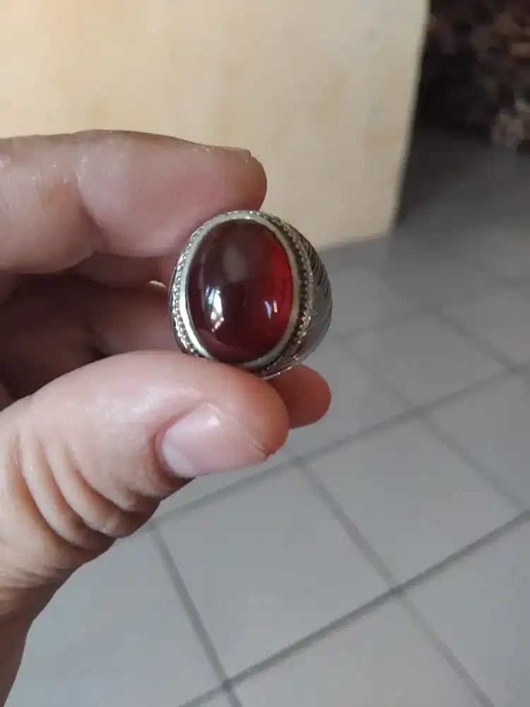 Cincin Natural Hessonite Garnet