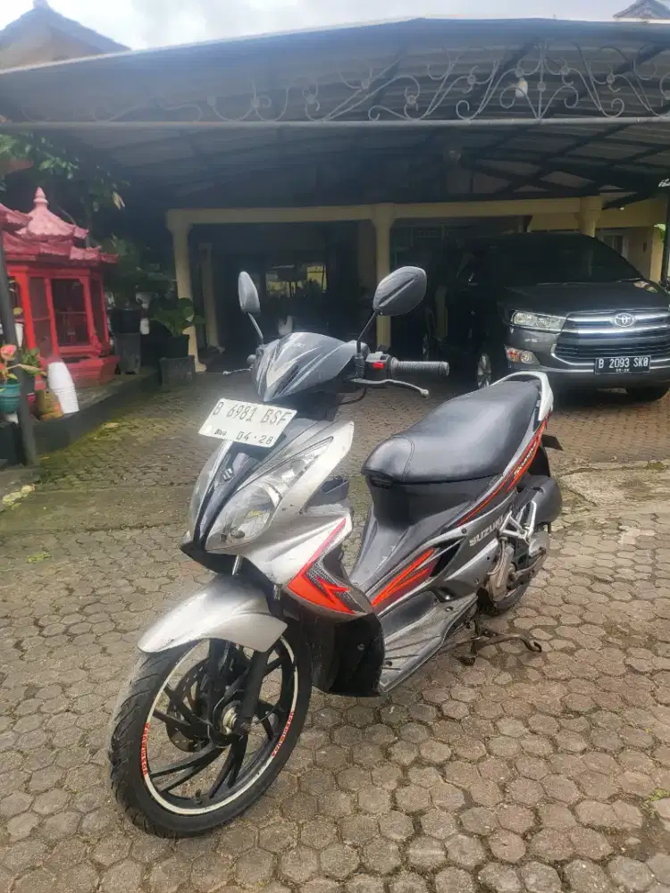 Suzuki Skywave 125 Tahun 2008 Silver Hitam Surat Lengkap Full Orisinil