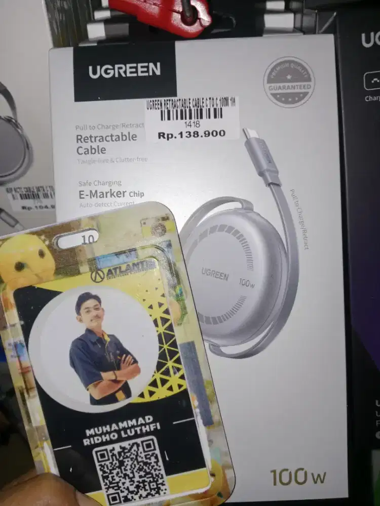 Ugreen retreactable cable c to c 100w