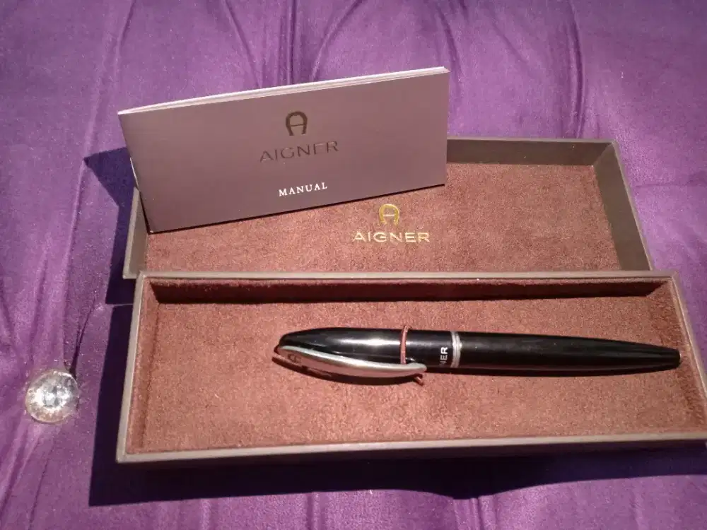 Pulpen Aigner A00766 Black Original 90% Mulus Box Lengkap Nego