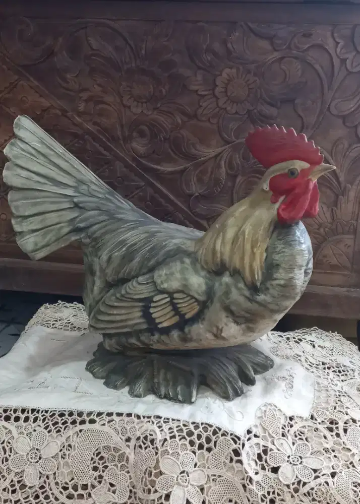 Vintage Ceramic Chicken Figurines| Farmhouse Decor
