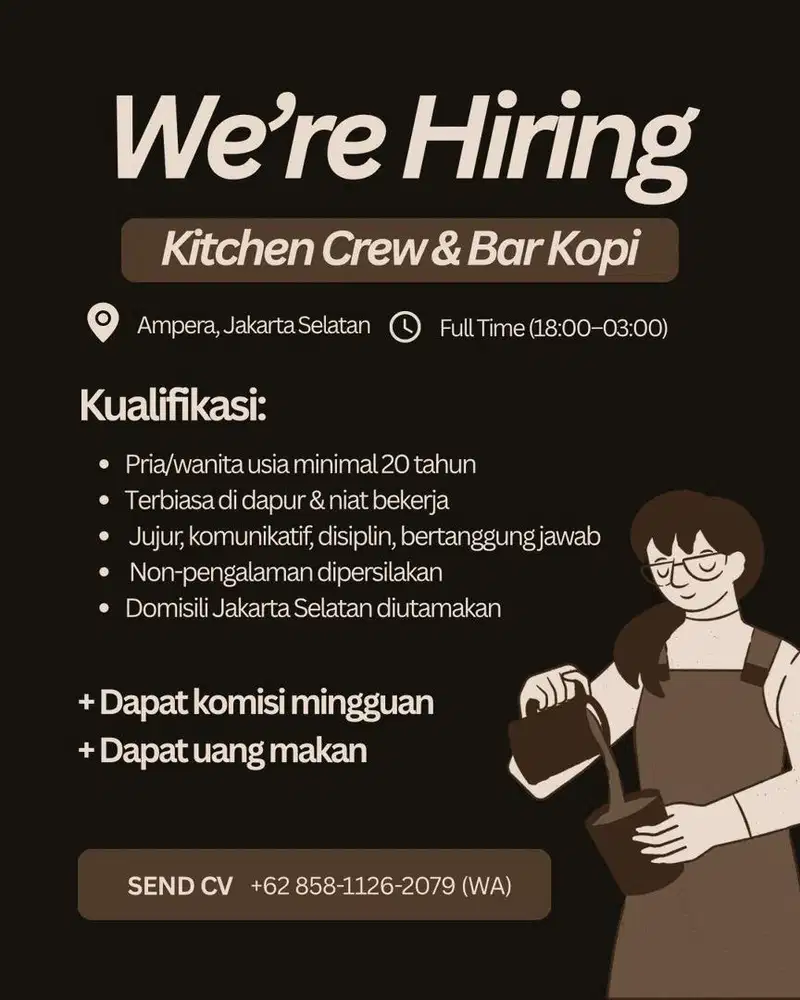 Open Loker F&B Fulltime Shift Malam