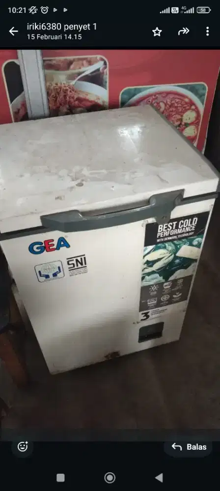jual freezer bekas