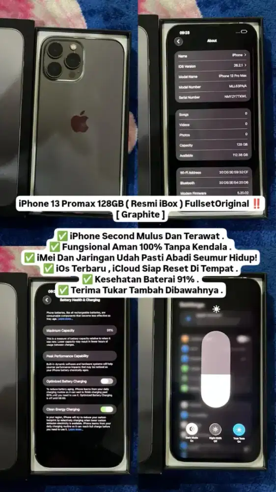 Iphone 13 Promax 128 Gb IBox