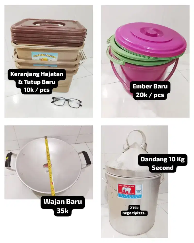 Ember / Keranjang Hajatan / Wajan / Teko