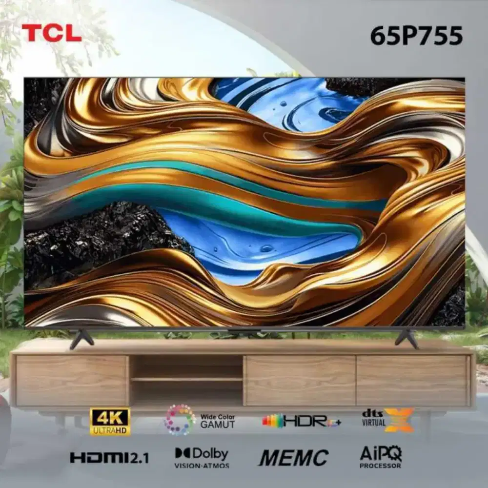 TCL 65P755 Google TV 4K UHD HDR10+ Dolby Audio Uni Body T- Screen