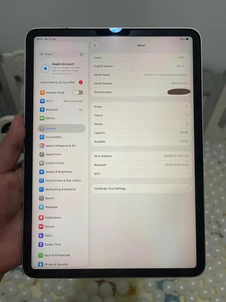 iPad Pro 11 Inch Gen 3 iPad Pro M1 128GB Wifi iBox