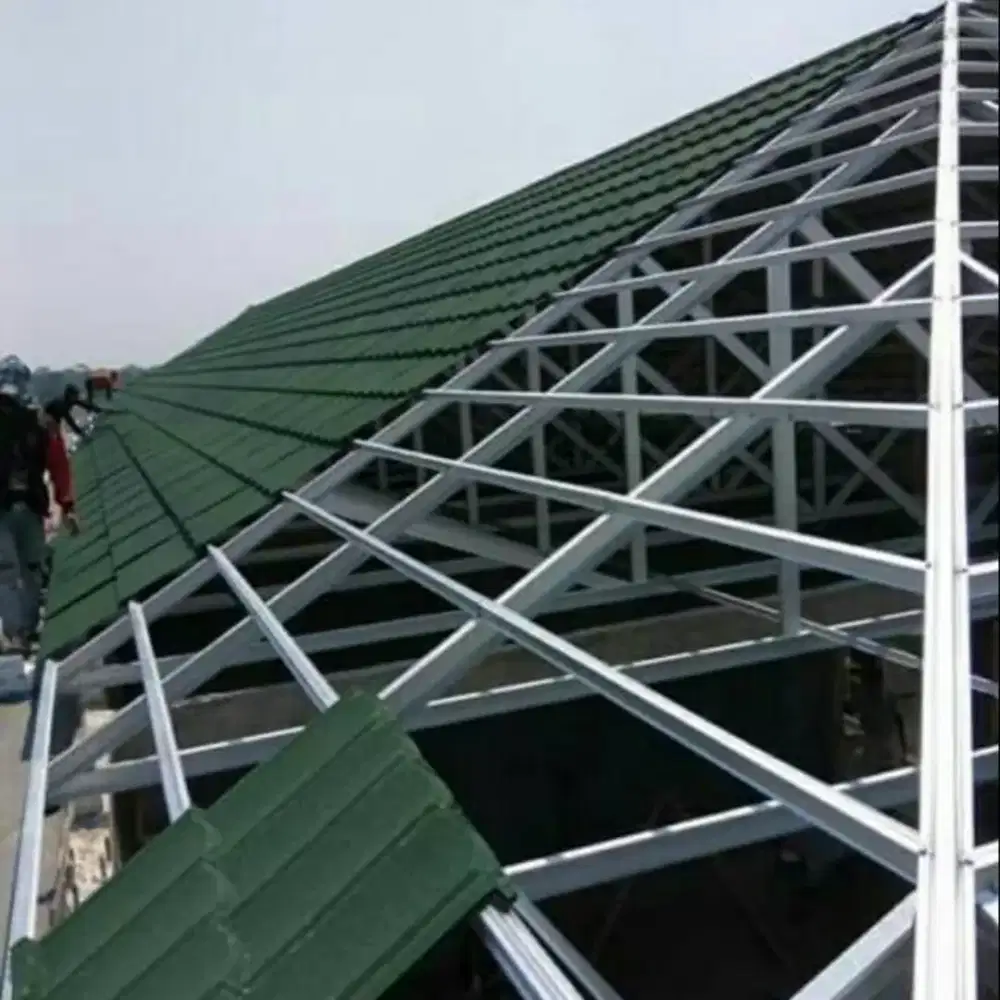 Jasa Pemasangan Genteng Metal Pasir Plush Rangka Atap Bajaringan