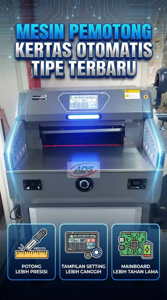 MESIN PEMOTONG KERTAS TIPE TERBARU DENGAN TOMBOL FULL TOUCHSCREEN