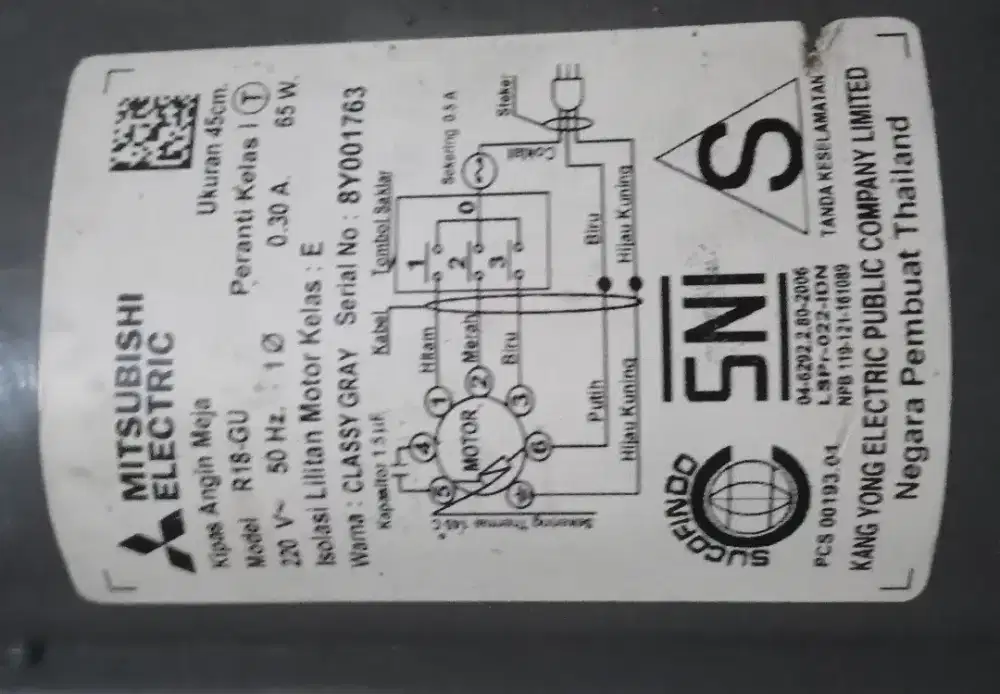 Mitsubhisi Electric Stand Fan 18 inch