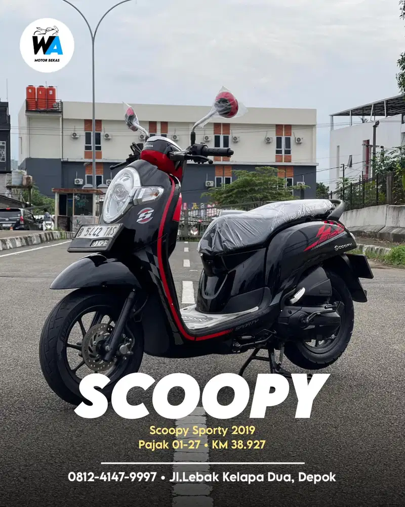 DP 500 RIBU Honda Scoopy Sporty Tahun 2019 Cash/Kredit