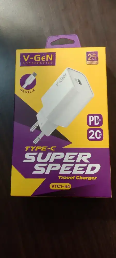 Travel Charger V-GeN VTC1-44 20W Fast Charging QC3.0