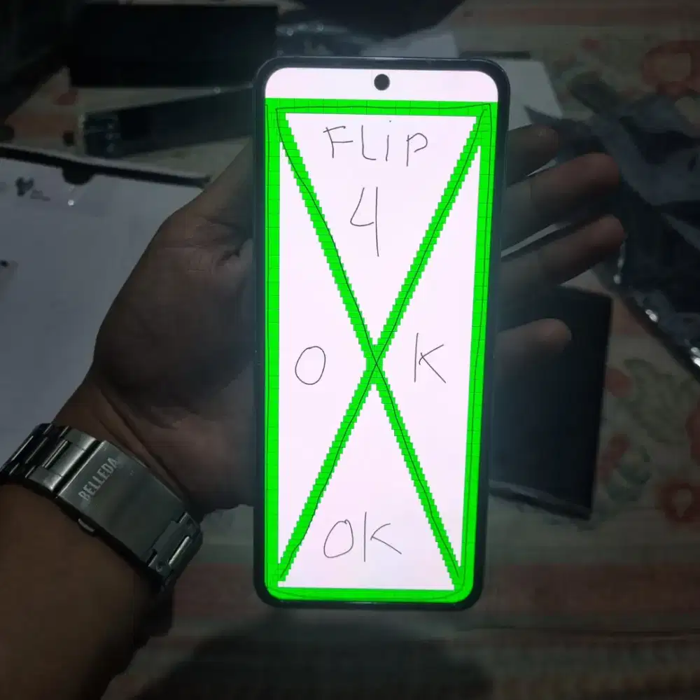 LCD ORIGINAL SAMSUNG Z FLIP 4 BEKAS COPOTAN NORMAL