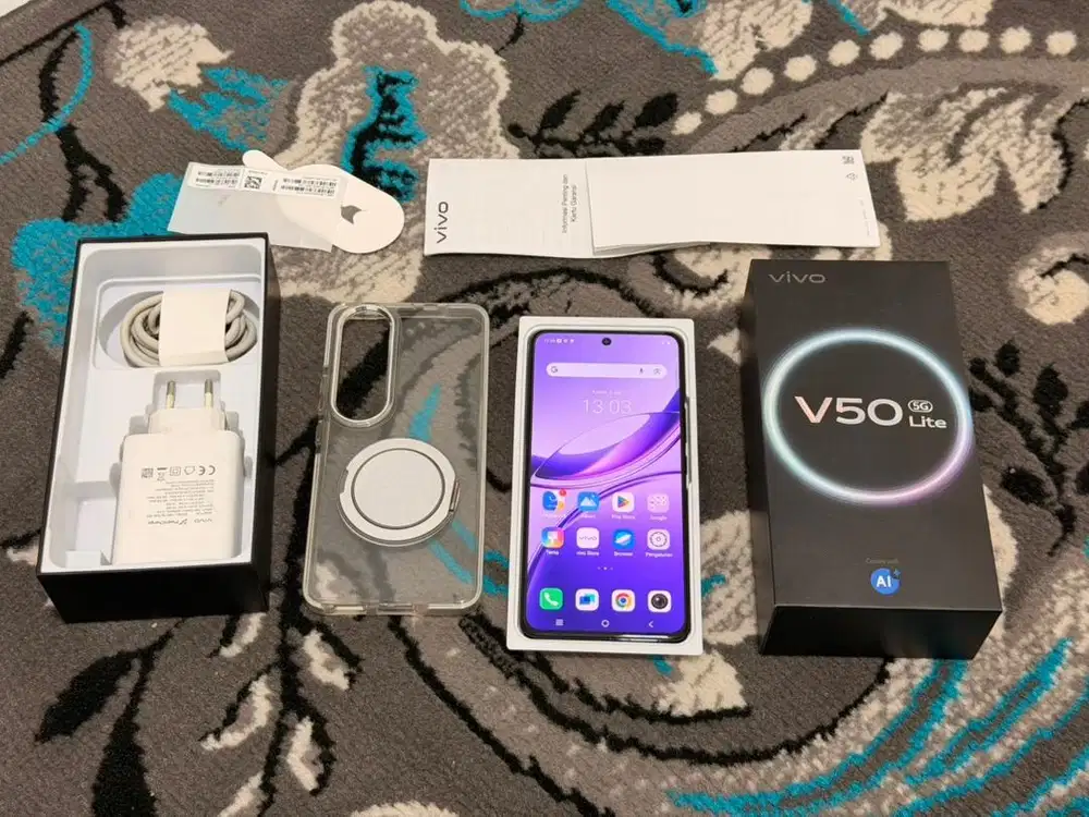 Vivo v50 lite 5G 8/256gb mulus 1000% like new fullset