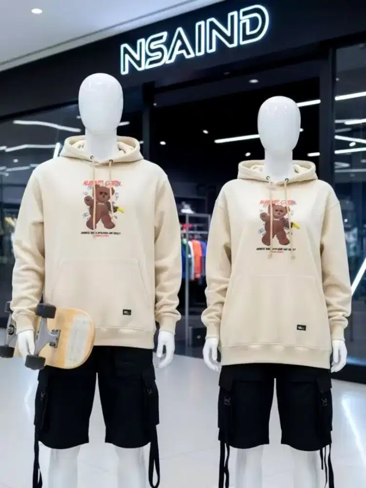 Hoodie pria wanita Alabasta Cartel Nsa Ind Beige XL