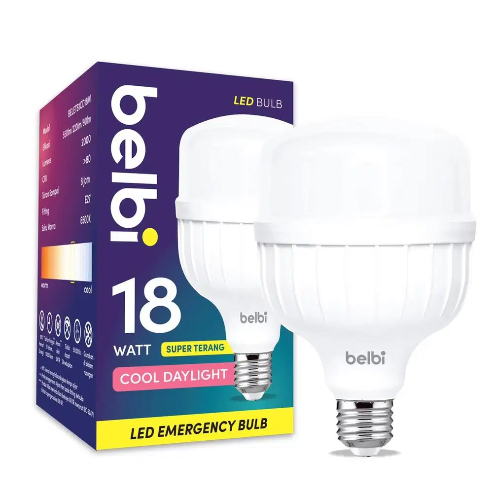Lampu LED T BLUB BELBI EMERGENCY 18 WATT