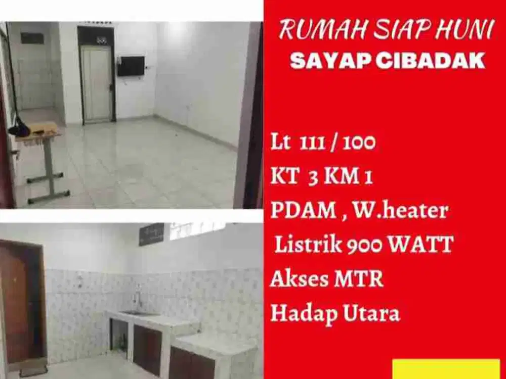 DISEWAKAN RUMAH SAYAP CIBADAK AKSES MOTOR