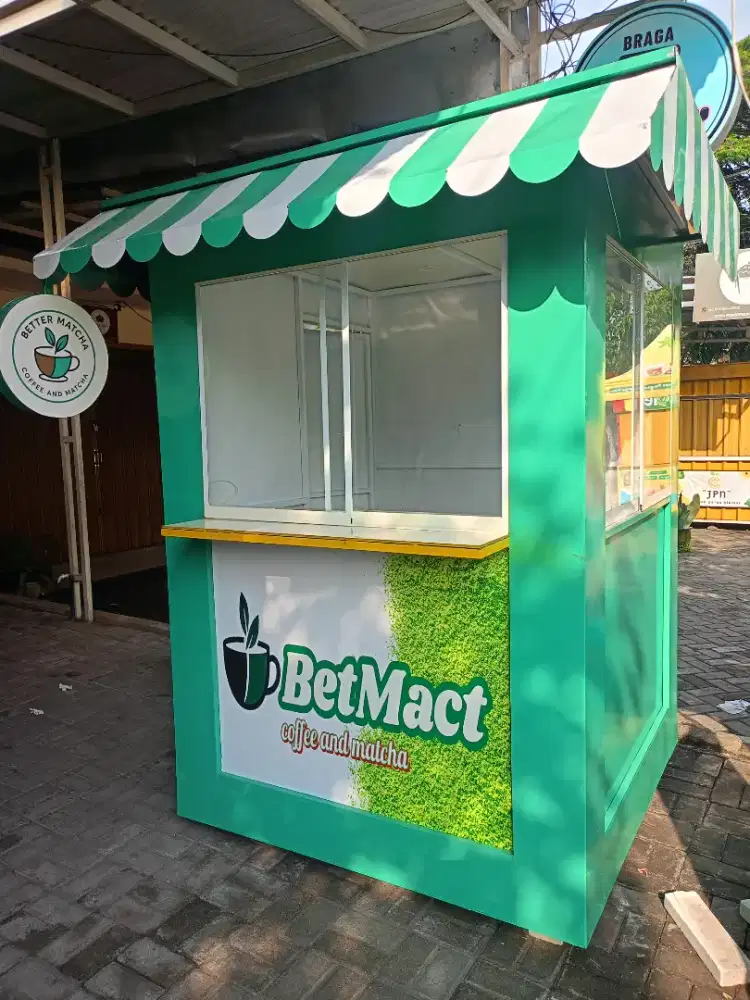 Booth kekinian rombong gerobak UMKM kontainer container